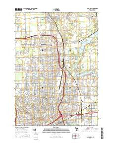 Flint North Michigan Historical topographic map, 1:24000 scale, 7.5 X 7.5 Minute, Year 2014