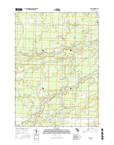 Floyd Michigan Current topographic map, 1:24000 scale, 7.5 X 7.5 Minute, Year 2016