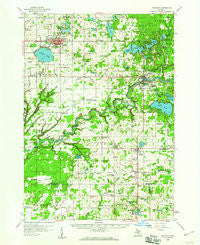 Fremont Michigan Historical topographic map, 1:62500 scale, 15 X 15 Minute, Year 1958