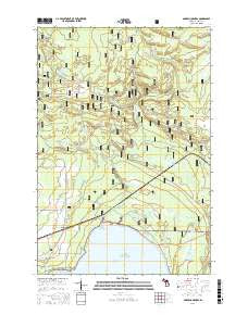 Garden Corners Michigan Current topographic map, 1:24000 scale, 7.5 X 7.5 Minute, Year 2016