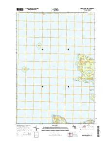 Garden Island West Michigan Historical topographic map, 1:24000 scale, 7.5 X 7.5 Minute, Year 2014