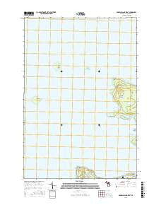Garden Island West Michigan Current topographic map, 1:24000 scale, 7.5 X 7.5 Minute, Year 2016