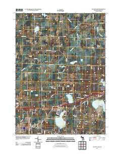 Gilletts Lake Michigan Historical topographic map, 1:24000 scale, 7.5 X 7.5 Minute, Year 2011