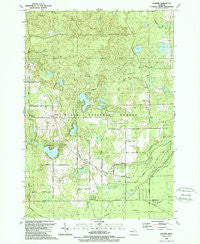 Glennie Michigan Historical topographic map, 1:24000 scale, 7.5 X 7.5 Minute, Year 1989