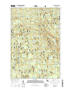 Glitter Lake Michigan Historical topographic map, 1:24000 scale, 7.5 X 7.5 Minute, Year 2014