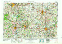 Grand Rapids Michigan Historical topographic map, 1:250000 scale, 1 X 2 Degree, Year 1962