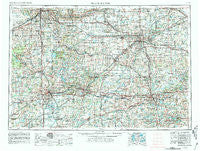Grand Rapids Michigan Historical topographic map, 1:250000 scale, 1 X 2 Degree, Year 1958