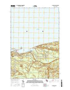 Grand Marais Michigan Current topographic map, 1:24000 scale, 7.5 X 7.5 Minute, Year 2017