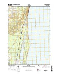 Greenbush Michigan Current topographic map, 1:24000 scale, 7.5 X 7.5 Minute, Year 2016