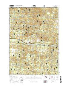 Harrietta Michigan Current topographic map, 1:24000 scale, 7.5 X 7.5 Minute, Year 2016