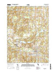 Hastings Michigan Current topographic map, 1:24000 scale, 7.5 X 7.5 Minute, Year 2016