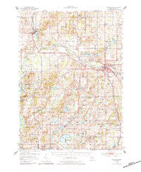 Hastings Michigan Historical topographic map, 1:62500 scale, 15 X 15 Minute, Year 1951