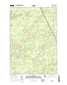 Helena Michigan Current topographic map, 1:24000 scale, 7.5 X 7.5 Minute, Year 2017