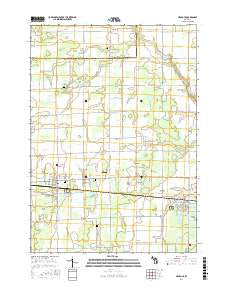 Hemlock Michigan Current topographic map, 1:24000 scale, 7.5 X 7.5 Minute, Year 2016