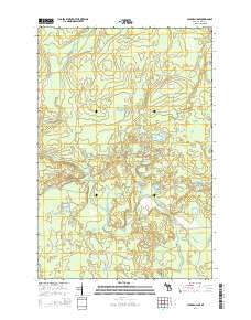 Hickman Lake Michigan Historical topographic map, 1:24000 scale, 7.5 X 7.5 Minute, Year 2014