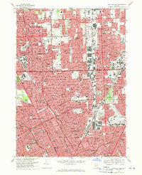 Highland Park Michigan Historical topographic map, 1:24000 scale, 7.5 X 7.5 Minute, Year 1968