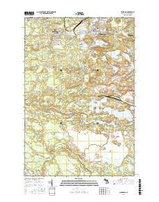 Ishpeming Michigan Current topographic map, 1:24000 scale, 7.5 X 7.5 Minute, Year 2017