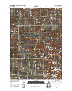 Island Lake Michigan Historical topographic map, 1:24000 scale, 7.5 X 7.5 Minute, Year 2012