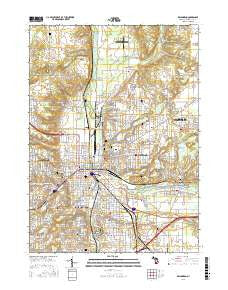 Kalamazoo Michigan Current topographic map, 1:24000 scale, 7.5 X 7.5 Minute, Year 2016