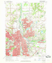 Kalamazoo Michigan Historical topographic map, 1:24000 scale, 7.5 X 7.5 Minute, Year 1967