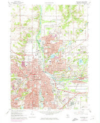 Kalamazoo Michigan Historical topographic map, 1:24000 scale, 7.5 X 7.5 Minute, Year 1967