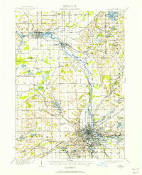 Kalamazoo Michigan Historical topographic map, 1:62500 scale, 15 X 15 Minute, Year 1916