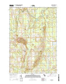 Lachine Michigan Historical topographic map, 1:24000 scale, 7.5 X 7.5 Minute, Year 2014