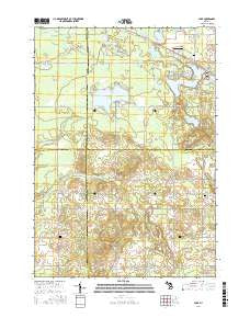 Lake Michigan Current topographic map, 1:24000 scale, 7.5 X 7.5 Minute, Year 2017