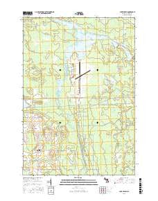 Lake Winyah Michigan Current topographic map, 1:24000 scale, 7.5 X 7.5 Minute, Year 2016