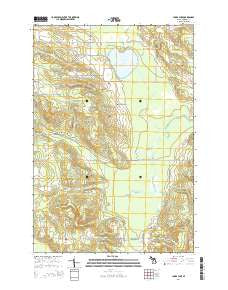Larks Lake Michigan Historical topographic map, 1:24000 scale, 7.5 X 7.5 Minute, Year 2014