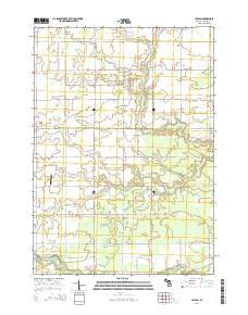 Leaton Michigan Historical topographic map, 1:24000 scale, 7.5 X 7.5 Minute, Year 2014