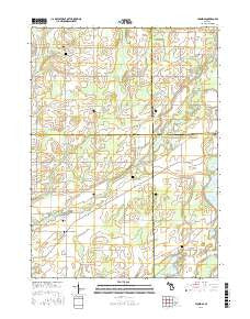 Leonidas Michigan Current topographic map, 1:24000 scale, 7.5 X 7.5 Minute, Year 2016