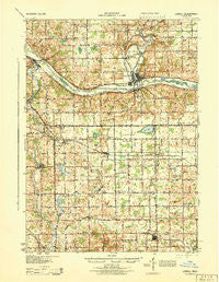 Lowell Michigan Historical topographic map, 1:62500 scale, 15 X 15 Minute, Year 1943