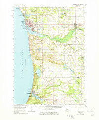 Ludington Michigan Historical topographic map, 1:62500 scale, 15 X 15 Minute, Year 1959