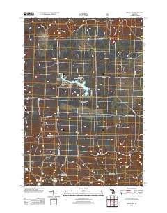 Mack Lake Michigan Historical topographic map, 1:24000 scale, 7.5 X 7.5 Minute, Year 2012