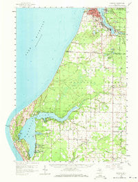 Manistee Michigan Historical topographic map, 1:62500 scale, 15 X 15 Minute, Year 1958