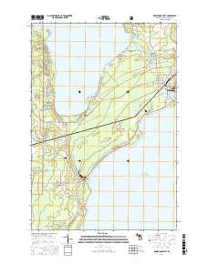 Manistique West Michigan Current topographic map, 1:24000 scale, 7.5 X 7.5 Minute, Year 2016
