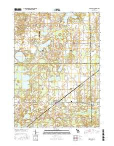 Marcellus Michigan Current topographic map, 1:24000 scale, 7.5 X 7.5 Minute, Year 2016