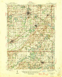 Marcellus Michigan Historical topographic map, 1:62500 scale, 15 X 15 Minute, Year 1946