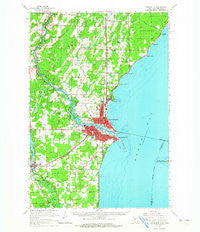Marinette Wisconsin Historical topographic map, 1:62500 scale, 15 X 15 Minute, Year 1963