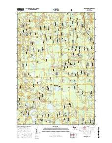 Marten Lake Michigan Current topographic map, 1:24000 scale, 7.5 X 7.5 Minute, Year 2016