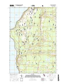 Maywood Michigan Current topographic map, 1:24000 scale, 7.5 X 7.5 Minute, Year 2016