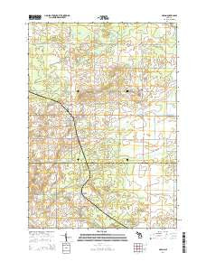 McBain Michigan Historical topographic map, 1:24000 scale, 7.5 X 7.5 Minute, Year 2014