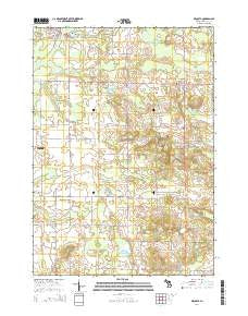 Mecosta Michigan Historical topographic map, 1:24000 scale, 7.5 X 7.5 Minute, Year 2014