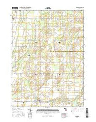 Mendon Michigan Current topographic map, 1:24000 scale, 7.5 X 7.5 Minute, Year 2016