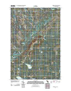 Merwin Lake Michigan Historical topographic map, 1:24000 scale, 7.5 X 7.5 Minute, Year 2011