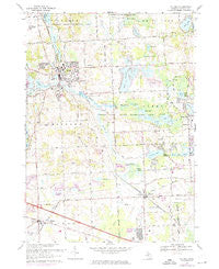 Milford Michigan Historical topographic map, 1:24000 scale, 7.5 X 7.5 Minute, Year 1969