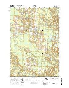 Millersburg Michigan Current topographic map, 1:24000 scale, 7.5 X 7.5 Minute, Year 2017