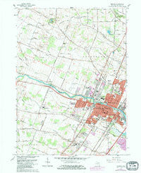 Monroe Michigan Historical topographic map, 1:24000 scale, 7.5 X 7.5 Minute, Year 1967