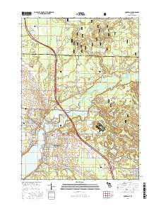 Montague Michigan Current topographic map, 1:24000 scale, 7.5 X 7.5 Minute, Year 2017